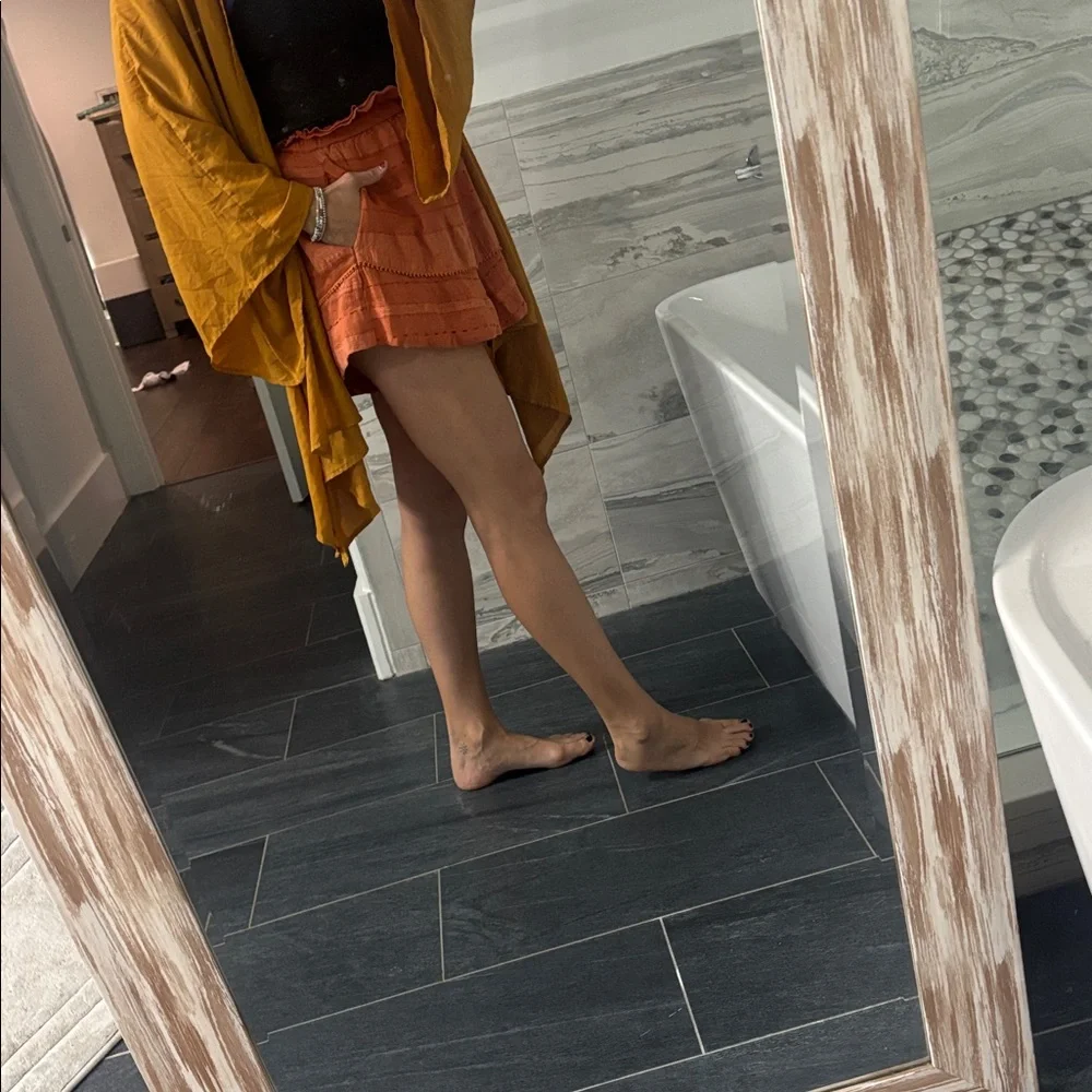 Fun Orange Free People Shorts